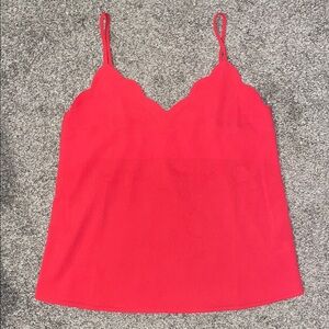 Salmon Colored Scalloped Camisole Top